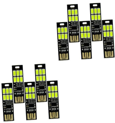 HOMSFOU 10 Stk USB-Lampe led ligts led-light leuchtfackel flashlihgt camping lamp LED-Nachtlicht LED-USB-Licht Lampen berühren Lampe für Laptop LED-Leuchten Notfall-Lichter Warnlicht Black