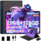 DMOAO Tablet 10 Zoll mit 22GB RAM+128GB ROM TF 1TB, 8-Core 2.0 GHz, Widevine L1, 8000mAh, 5G WLAN, 2 in 1 Android 14 Tablet mit Tastatur und Maus, BT 5.0/GPS/Face ID, Metall Grau