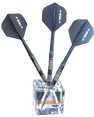 THOR-DARTS The Cube 3-Piece Acrylic Dart Display - Red, Clear