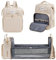 Barmøya 2-in-1 Wickelrucksack mit Wickelablage | Wasserabweisender Wickelrucksack mit isolierten Flaschenhaltern, Laptopfach und viel Stauraum | Inkl. Stabilisator-Stangen (Beige)