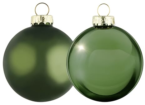 Arti Casa Weihnachtskugeln Grün – Weihnachtskugel-Set Glas 6 Stück – Weihnachtsdekoration für drinnen – Weihnachtsdekoration ∅ 8cm