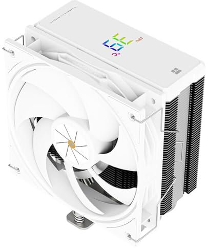 Thermalright Assassin X 120 R Digital CPU Air Cooler - Display temperatura | 4 Heat Pipes, per Intel LGA 1150/1151/1155/1156/1200/1700 AMD AM4/AM5 | Bianco