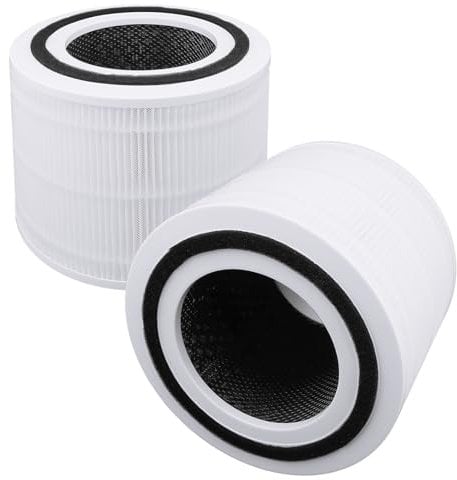 Rebirthcare Core 300s filtro para LEVOIT Core 300 / Core 300s purificador de aire 3-en-1 para LEVOIT filtro de repuesto, filtro HEPA&filtro de carbón activado de alta eficiencia&pre-filtro, blanco