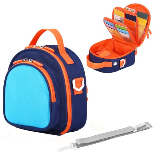 Carrying Case Compatible with Yoto Mini (2024 Edition) & Accessories, Portable Storage Carrier Bag for Travel and Home Storage (Blue)
