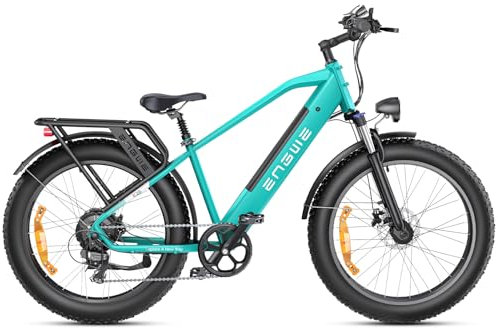 E Bike Mountainbike Elektrofahrräder, E-Bike mit 26x4 Zoll Fat Tire,Electric Bike 250W Motor Max. 25km/h,48V 16Ah Akku bis 140km,ENGWE E26 (High-Step, Grün)