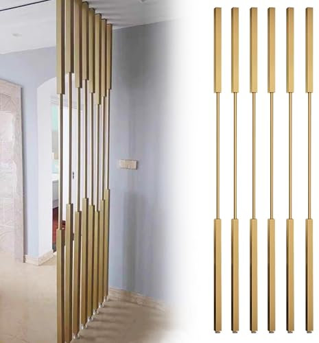 Junvstor Raumteiler 5/8/10 Stück Sichtschutzsäule, Wandtrennwandsäule, Paravent, Metalllamellen, Bürodekorsäule, Moderne Trennsäule, freistehender Paravent(8pcs,265cm/104in/8.69ft)