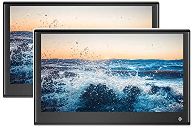 Auto-Kopfstütze, 4 + 64 GB Kopfstützenanzeige IPS-Touchscreen 13,3-Zoll-Auto-Rücksitz-TV-Monitor 1080P-Video-Tablet-Multimedia-Film-Player,Display ist super klar(464 Black 11 inch 2)
