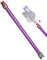 Tubo Di Prolunga Compatibile Per Aspirapolvere Dyson V15/V11/V10/V8/V7 – Accessorio Con Asta Rigida In Alluminio Da 72 cm, Dotato Di Sgancio Rapido, Viola