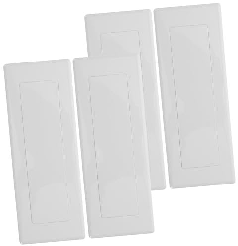 Veemoon 4pcs Large Plastic Junction Box Cover Plates Blank Socket Cover for Outlets for Wall Junctions Easy Application Wire Protection