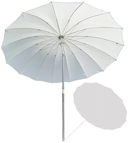 YHDMDQ Parasol D'extérieur 2m, Parasol De Jardin Balcon Inclinable, Parapluie De Table Rond pour Terrasse Piscine Plage Patio Marché(White)
