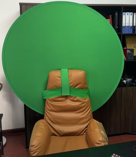 Green Blue Screen Chair Backdrop, Double Sided Foldable Background, Chroma Key for Photography, Streaming, Gaming, Video Chats