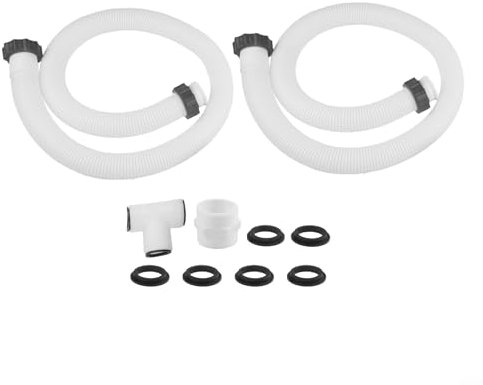 Kit flessibile per pompa filtro piscina per 29060E 2 PZ 1,5 pollici diametro tubo filtro piscina con 4 guarnizioni a prova di perdite Tubi di ricambio per pompa per piscina per pompe filtro Intex