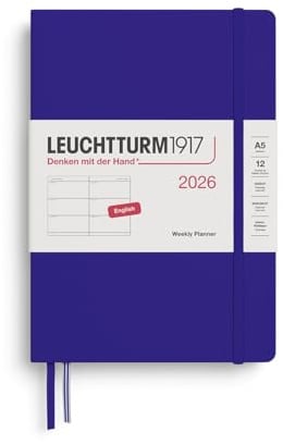 LEUCHTTURM1917 372713 Agenda settimanale 2026, Ink, Inglese