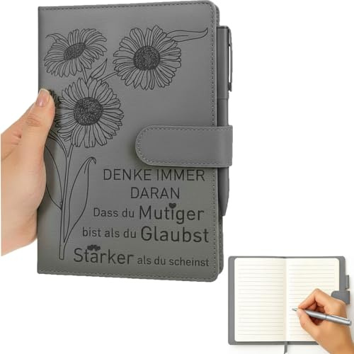 A5 Notizbuch MutmacherGeschenk Sonnenblumen Du Schaffst Journal Notebook Einschulung DIN A5 liniert aufmunternden Worten für Freunde Klassenkameraden Familienmitglieder die Ermutigung brauchenGeschenk