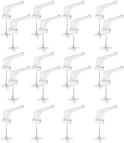 DECHOUS Lot de 20 Crochets Muraux Blancs pour Radiateurs en Plastique, Supports Universels de Fixation Résistants pour Chauffage Domestique, Accessoires Compacts pour Salle de Bain