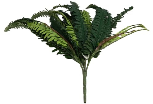 Tuidzljd Lifelike Faux Fern Plant for Outdoor & Indoor, Large Fake Boston Ferns Ideal for Porch, Garden, Planter Entrance B