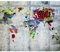 decomonkey Fototapete Graffiti 300x210 cm XXL Design Tapete Fototapeten Vlies Tapeten Vliestapete Wandtapete moderne Wand Schlafzimmer Wohnzimmer Jugendzimmer Weltkarte