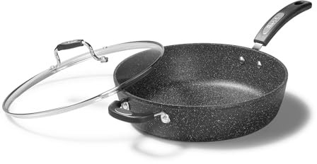 Starfrit The Rock 12 Jumbo Cooker with Lid, Non-Stick, Oven Safe