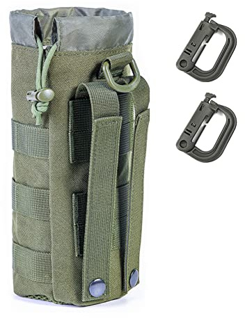 Upgraded Sports Water Bottle Bag, Tactical Molle Water Bottle Holder, Tactical Travel Pouches, Mesh Water Bottle Bag, Tactical Hydration