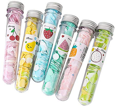 6 scatole di sapone di carta usa e getta portatili coriandoli per la pulizia delle mani, bagno, articoli da toeletta, petali di sapone in fiocchi con tubo di stoccaggio per cucina, WC, viaggi