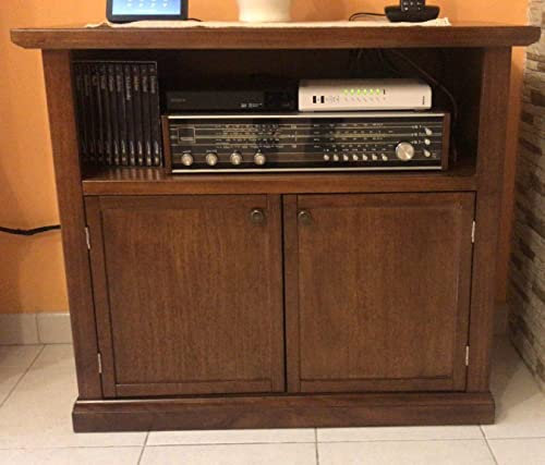 Relax e Design Mobile Porta TV, Stampante, Hi-Fi - Arte Povera Noce, H.82 L.87 P.40