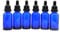 YIZHAO Blue Glass Dropper Bottles 30ml, with Glass Pipette Dropper, for Essential oil, Aromatherapy, Laboratory, Massage, Makeup, Mixing, Travel– 6Pcs