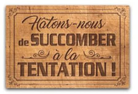 STC Planche à Découper Humoristique - Tentation en Verre Marron 30x20 cm