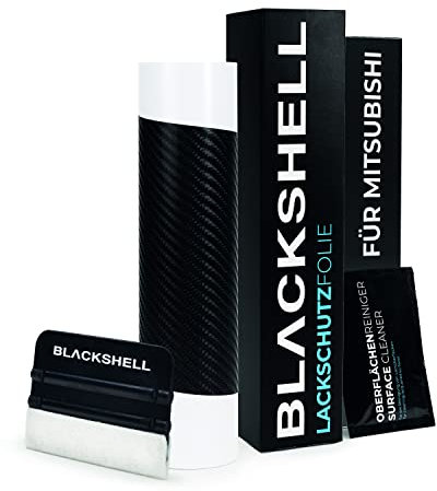 Blackshell® Ladekantenschutz Folie passend für Mitsubishi Eclipse Cross | Typ GK | Bj. 2018-2021 Carbon Glanz - passgenauer Stoßstangenschutz inkl. Set für Folierung