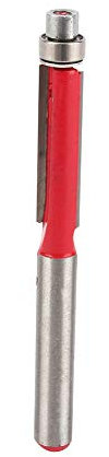 Fafeicy Flush Trim Tool Langlebiges 1/4 End Dual Flutes Straight Shank Trim Router Flush Trim Cutter Bit Tool, Tranchiermesser