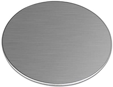 XMRISE 304 Circular de Acero Inoxidable SS Placa Plana Placa de Chapa Redonda Disco de Hierro Placa de Aplicaciones Láser Cutting2mm,Dia.3.2 Thick.0.08