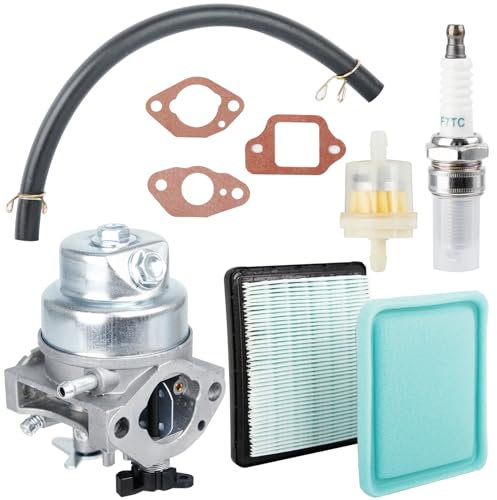 Pindex GCV160 Carburateur de Tondeuse à Gazon Carburateur avec Kit Tune Up Kit Filtre à Air pour Tondeuse GCV160A GCV160LA GCV160LE Moteur HRB216 HRR216 HRT216 HRZ216 HRZ216
