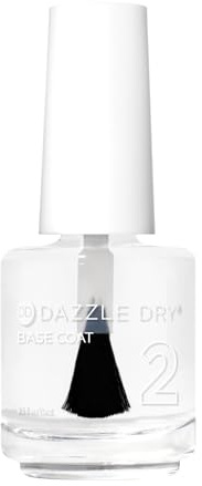 Dazzle Dry Base Coat, Step 2 – Clear Non-Toxic Nail Polish (0.5 fl oz)