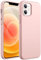 JETech Silikon Hülle für iPhone 12 Mini 5,4 Zoll, Seidig-Weich Berühren Sie Ganzkörper-Handyhülle, Stoßfeste Abdeckung mit Mikrofaserfutter (Rosa)