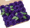 DuHouse 25 rose artificiali con steli Finti fiori di rosa in schiuma per il bouquet di nozze fai da te baby shower centrotavola composizione floreale casa decorazione(viola-A)