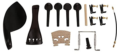 4/4 Violine Teile Saitenhalter Pegs Kinnhalter Ahorn Brücke Set