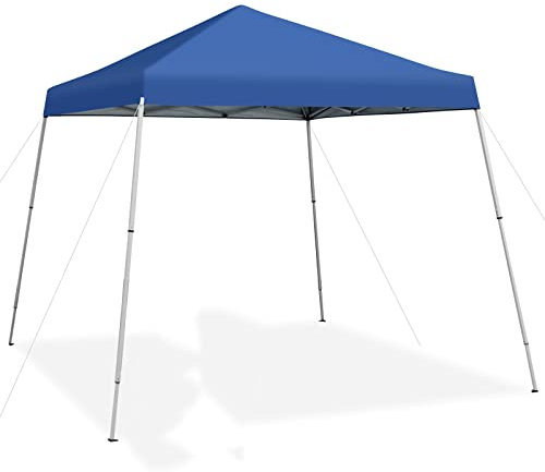 RELAX4LIFE 3 x 3m Faltpavillon, UV-Schutz 50+ & Wasserdicht, Faltbarer Pavillon mit Tragetasche & Windseil & Erdnägeln, Gartenpavillon 3-stufig höhenverstellbar, für Camping, Strand, Garten (Blau)