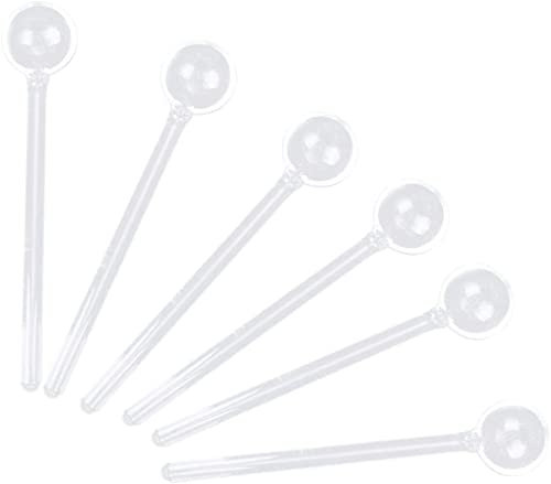 Générique 6 pièces cuillère en Verre Clair Cristal Clair Petites cuillères à café en Verre Expresso ou agitateurs de thé Chaleur-pour l'échantillonnage de Desserts ou d'apéritifs Miel
