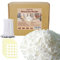 Copos de cera de soja blanca pura, cera de soja 100% natural a granel 100 Piezas de mechas de algodón para hacer velas DIY.