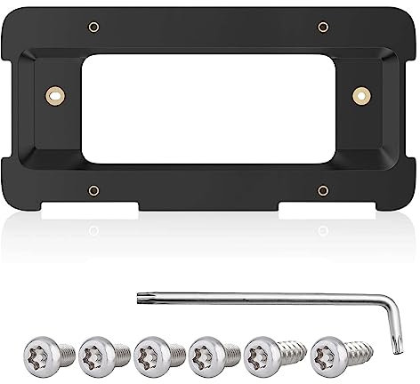 BEYEE - License Plate Holder Mounting Kit Compatible with BMW 1 2 3 4 5 6 Series Car Accessories Replaces 51187160607, 511882380615 and 51188238061 Rear Bumper Adapter with Label Frame