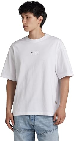 G-Star RAW Herren Center Chest Boxy T-Shirt, Weiß (White D24780-C336-110), L