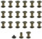 JJWNMLL Lot de 20 vis Chicago M5x10mm Chicago Vis de reliure Chicago Rivet à clous en métal Vis Chicago à tête cruciforme pour ceinture en cuir Bricolage Livre de scrapbooking - couleur bronze