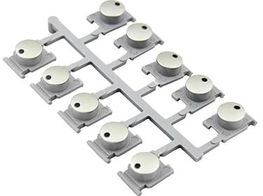 Bosch 00649313 Geschirrspüler-Bedienfeld-Druckknopf-Set, Silber