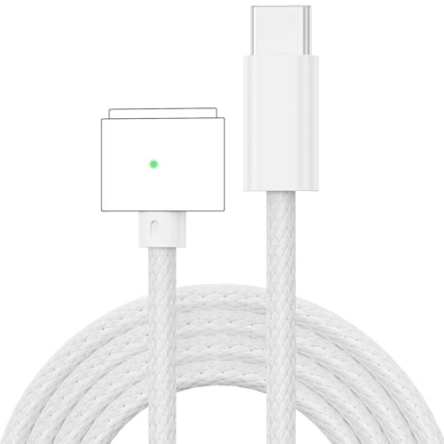 BIGCOON for Magsafe-3-cable,140W USB-C to Magnetic 3 Cable - Fast Charging | Compatible with MacBook Air & Pro | 6.6ft White