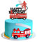 Blumomon 1 Stück Fireman Cupcake Toppers Set Feuerwehr LKW Cupcake Feuerwehr Thema Baby Dusche Boy Mädchen Geburtstagsfeier Dekorationen