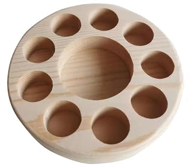 TEMU-SC Essential oil storage box wooden, Essential oil holder, Holds 10 Bottles 5 mL, 10 mL, 15mL