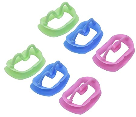 MIBICIRI 6 Pcs Silicone Mouth Openers,Reusable | Flexible, Portable, Dental Cheek Retractors, For Teeth Whitening, Oral Inspection, and Fun Games