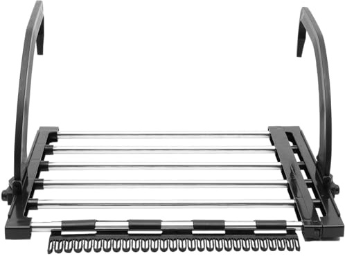 OFFSCH Retractable Clothes Drying Rack Stainless Steel Foldable Laundry Airer for Balcony Window Indoor Outdoor with Clips for Socks Bras Towels 11.42-16.54 Inch