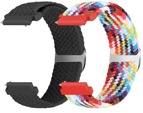 BTTNG Correas trenzadas de 20 mm compatibles con Amazfit GTS/GTS 2(Mini)/GTS 3/GTS 4 Mini/Bip S/Bip S Lite/Bip U/Bip U Pro, pulsera deportiva de nailon elástico suave para mujeres y hombres