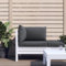 FOZICV 60x60x6 cm Palettensofa-Auflagen Set 3 STK. Anthrazit Sitzkissen Stoff Bankauflage Außenbereich Dekorative Funktion Sitzpolster Universellen Design Sitzpolster Rückenkissen Seitenkissen