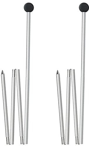 Hobngmuc Zelt Tarp Stangen 2er Set, Teleskopische Tarpstangen, Leichtes Vordachgestänge, Teleskopstangen Aus Aluminium, Verstellbar, Für Zelte, Zelt Zubehör Für Camping, Wandern, Reisen